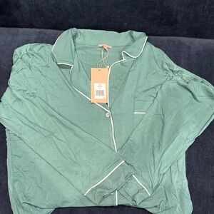 Eberjey Green Pajama Set